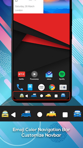 Android application Emoji Custom Navigation Bar screenshort