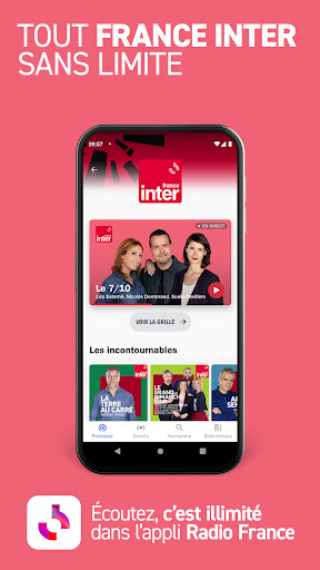 Screenshot of France Inter - radio, actus