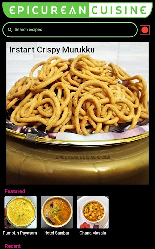 Android application Epicurean Cuisine screenshort