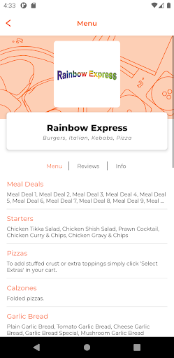 Android application Rainbow Express Royston screenshort