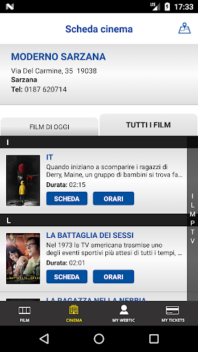 Android application Webtic Moderno Cinema screenshort
