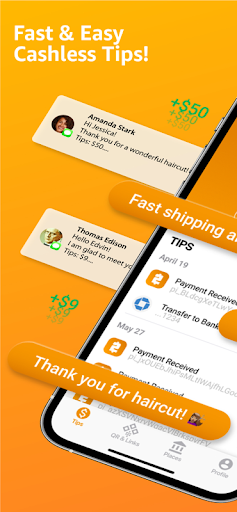 Android application 2tip: Cashless Tip Solutions screenshort