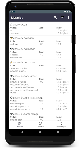 Android application Jetpack Release Tracker screenshort