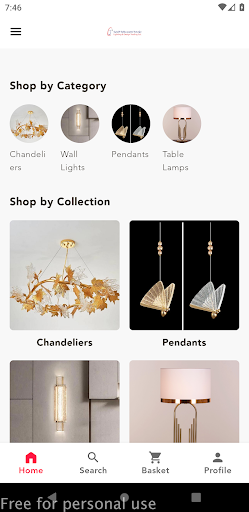 Android application تصميم وإنارة screenshort