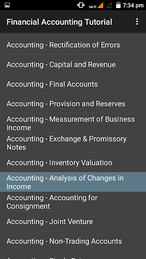 Android application Learn Financial Accounting screenshort