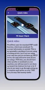 P8 Smart Watch Guide