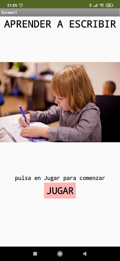 Android application Aprender a escribir screenshort