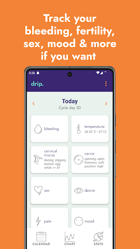 drip period &fertility tracker Screen 2