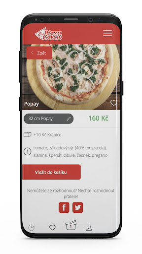 Android application Pizza Gogo screenshort