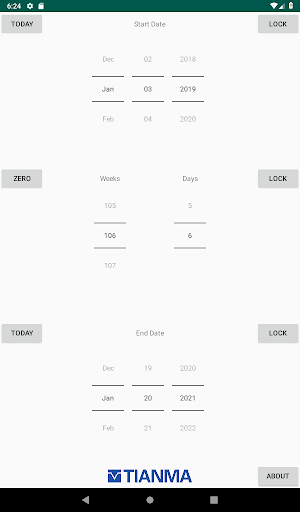 Weeks - Lead time planner Screen 2