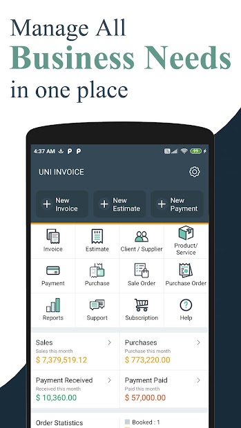 Captura de Pantalla 3 Easy Invoice Manager & Billing App - Uni Invoice android