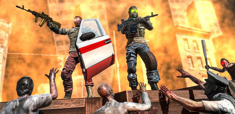 #1. Zombie Gunner : Survival Games (Android) By: Neon Entertainment 2k21