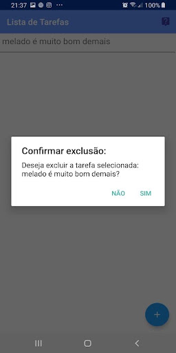 Lista de tarefas simples Screen 3
