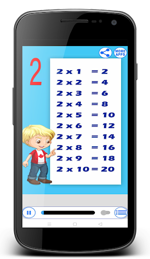 Android application MARATHI TABLES screenshort