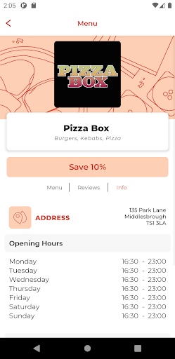 Pizza Box TS1 Screen 2