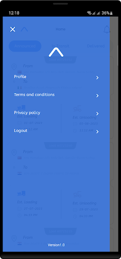 Alcolm Carrier Solutions Screen 3