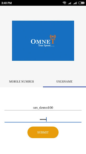 Android application Omnet Myapp screenshort