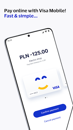 Visa Mobile – online payments Screen 2