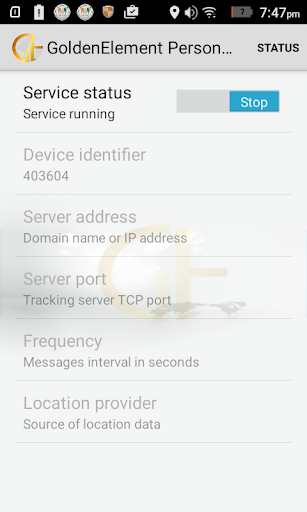 GoldenElement Personal Tracker