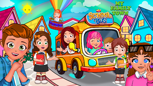 My Family Town : School Bus