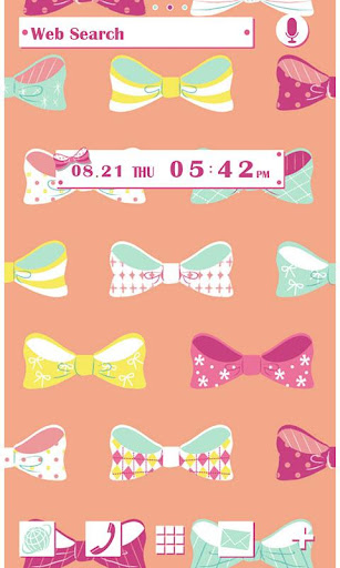 Android application Cute Theme-Ribbons 'n' Bows- screenshort