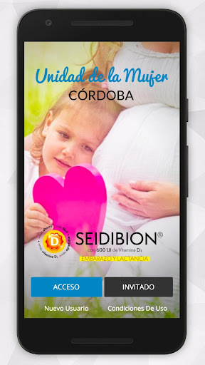 Android application Gestacor - Unidad de la Mujer screenshort