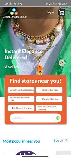 Android application Clothing brands and friends screenshort