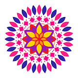 Rangoli designs with dots icon