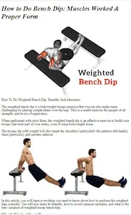 How to Do Bench Dips Workout