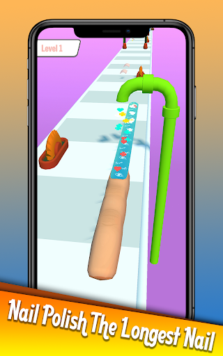 Longest Nail Stack Nail Run 3D Screen 3