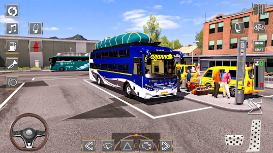 heavy city bus driving 3d