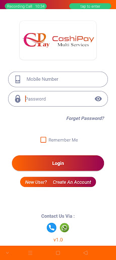 Android application Cashipay screenshort