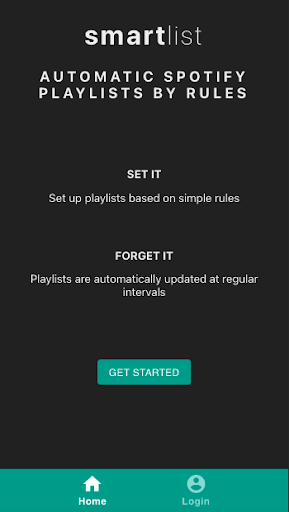 Android application Smartlist Music screenshort