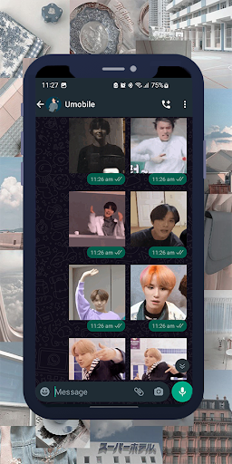 Android application Jungwoo NCT Animated WASticker screenshort