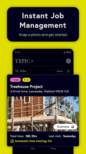 Android application YEPIC - Instant Job Management screenshort