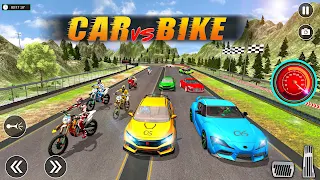 Sports Car vs Bike Racing - Screenshot 1
