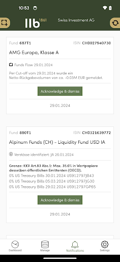 MyFunds - LLB SWISS Screen 2