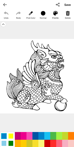 Fantasy Coloring Book Screen 2