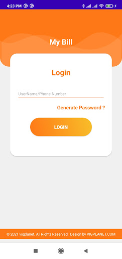 MY BILL Screen 2