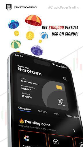 Android application Cryptocademy-Trading Simulator screenshort
