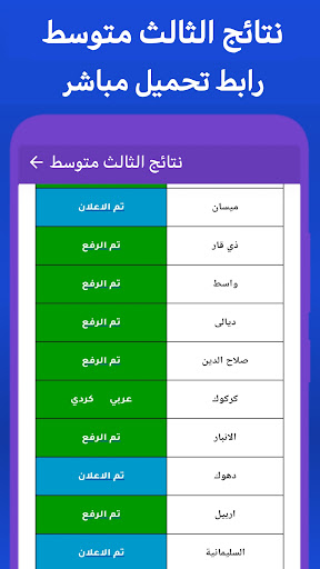 نتائج الثالث متوسط Screen 3