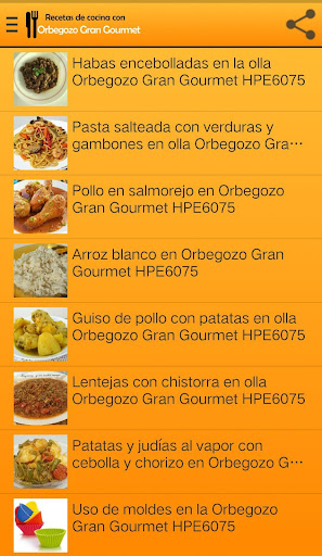 Recetas Orbegozo Gran Gourmet Screen 2
