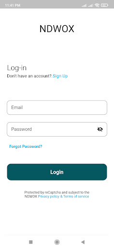 Android application NDWOX screenshort