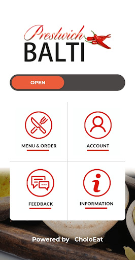 Android application Prestwich Balti screenshort