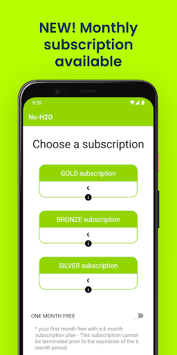 NoH2O on demand Screen 3