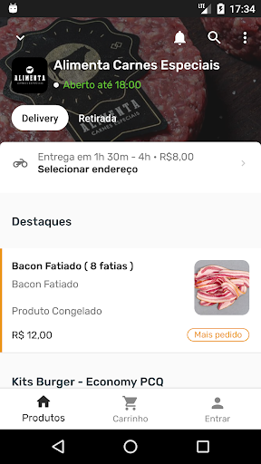 Android application Alimenta screenshort