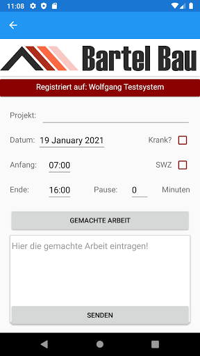 Android application BauTag Pro screenshort