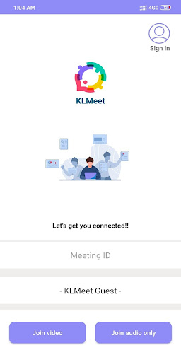 Android application KLMeet screenshort