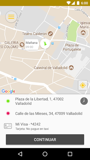 Android application Vamos Ya! screenshort