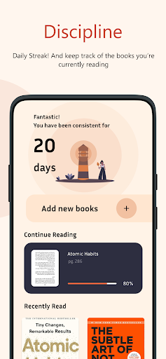 Android application Flip Streak - Keep On Reading screenshort
